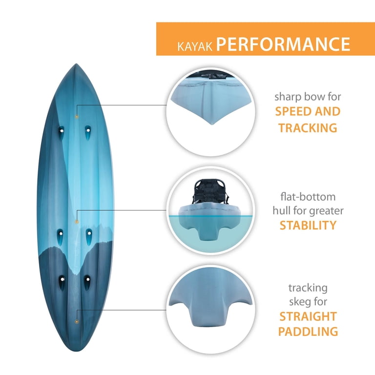 Lifetime Oracle 123 Kayak, Dragonfly Blue, UV-Protected
