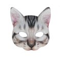thumbnail image 1 of Fancy Dress Animal Tabby Mask Women Animal Leopard Half Masks Halloween Novelty Costume Party, 1 of 2