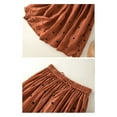 thumbnail image 3 of Women Half Length Pleated Skirt Cotton Linen Retro Elastic Waist, 3 of 5
