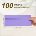 thumbnail image 2 of Uxcell 100 Pack Dark Purple #10 Business Envelopes, Colored Self Seal Letter Size, 2 of 6