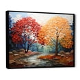 thumbnail image 2 of Designart "Trees Majestic Orange Maple wall art II" Floral Floater Framed Canvas Wall Art, 2 of 7