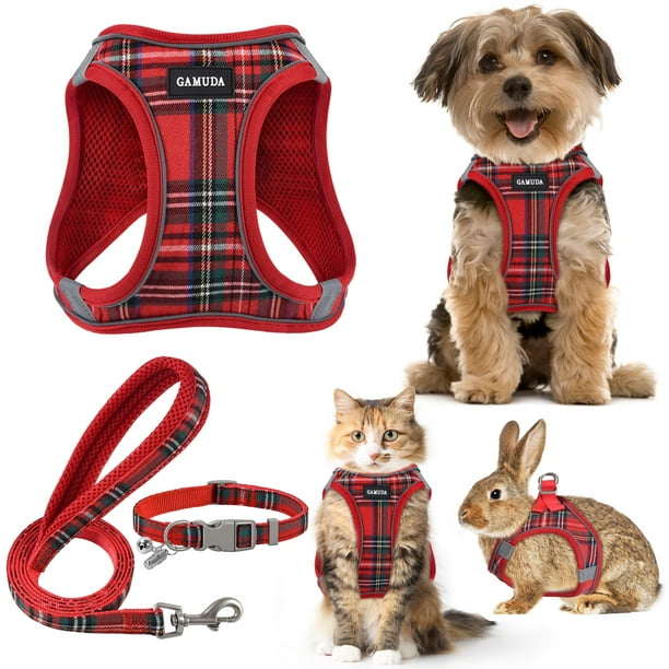 Juego de arneses para mascotas GAMUDA Small Dog Step-in Reflective Red S