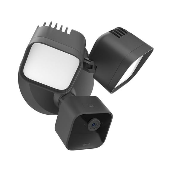 Wired Floodlight Camera - Smart security camera, 2600 lumens, HD live view, enhanced motion detection, built-in siren, Works with Alexa 1 camera (Black)