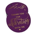 thumbnail image 1 of Inkdotpot Pack Of 50 Thank You For Celebrating With Me Birthday Favor Paper Tags Craft Real Gold Foil Hang Tags, 1 of 1