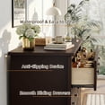 thumbnail image 6 of Homall 5 Drawer Double Dresser, Modern Wood Chest of Drawer for Living Room Bedroom,Brown, 6 of 7