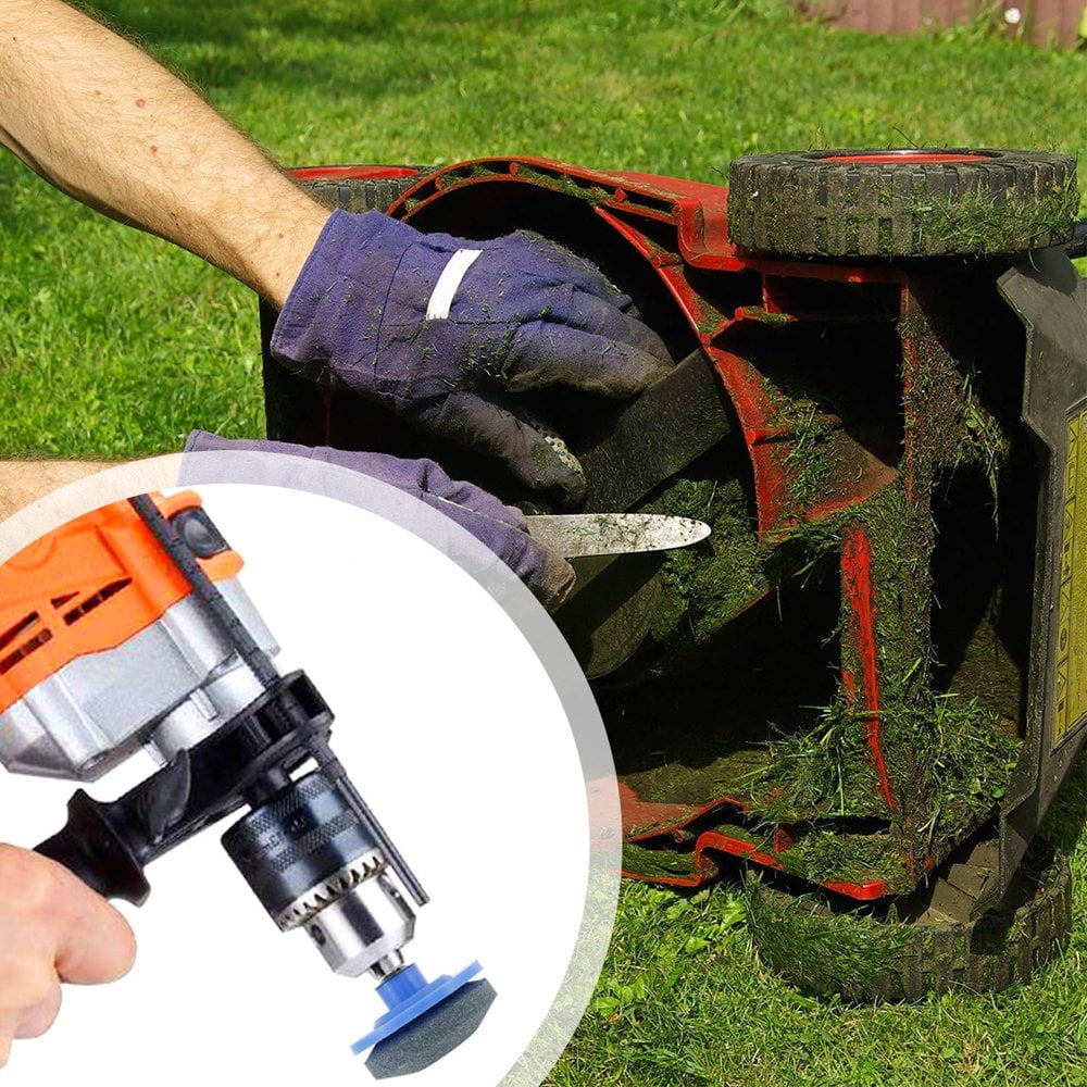 Lawn mower blade sharpener drill attachment sale