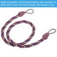 thumbnail image 5 of Uxcell Curtain Tiebacks Ropes, 4 Pack Braided Curtain Tie Backs with Screw Hooks & Bolts, Dark Purple, 5 of 6
