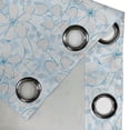 thumbnail image 4 of Ambesonne Blue Grommet Curtain, Abstract Flowers Hearts, 50" x 96", Pale Blue Aqua White, 4 of 6
