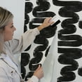 thumbnail image 4 of Tempaper x Bobby Berk Wiggle Room White & Black Peel and Stick Wallpaper, 20.5" x 16.5', 4 of 8