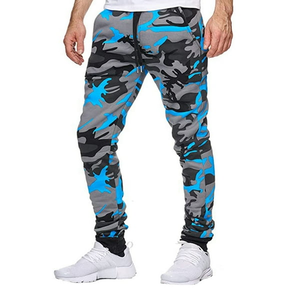 Dtydtpe 2024 Clearance Sales, Sweatpants for Men, Men's Camouflage Print Shot Sports Jogging Fitness Casual Trousers Cargo Pants for Men