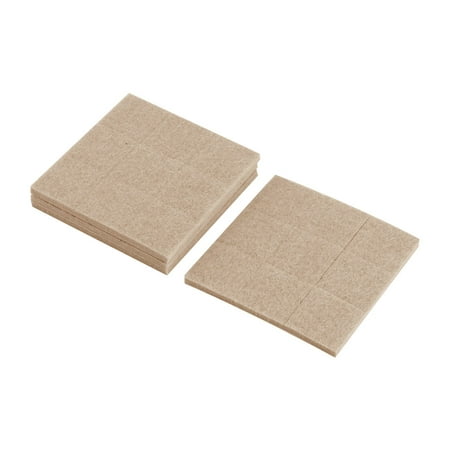 Felt Table Covers Unique Bargains 32 Pcs Antislip Felt Square 27mm x 27mm Chair Foot Cover Table Furniture Leg Protector Khaki ()