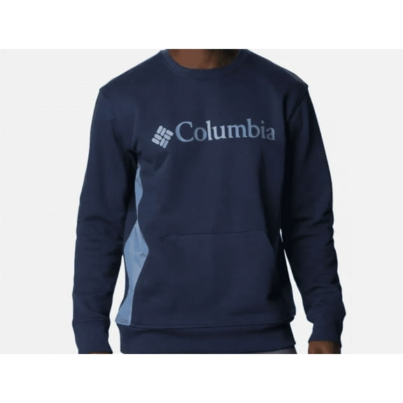 Columbia Men's Logo Fleece Crew Collegiate Navy Size M