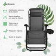 thumbnail image 3 of Camastro Silla Plegable Jardimanía Gravedad Cero LoungeChair Beige, 3 of 8