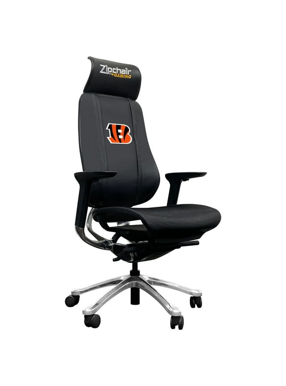Cincinnati Bengals Primary Logo PhantomX Mesh Gaming Chair with Zipper System