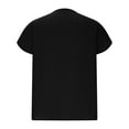 thumbnail image 6 of Aboser Asymmetrical Shirts for Women Trendy Cotton Linen Tops Dressy Casual Short Sleeve T Shirt Solid Color Beach Blouse Breathable Cozy Tunic Top Black L, 6 of 7