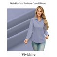 thumbnail image 6 of Vividaire Womens Button Down Shirts Long Sleeve Wrinkle Free Shirts Regular Fit Formal Work Blouses Dress Tops, 6 of 9