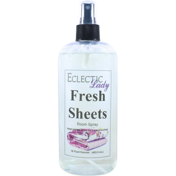 Fresh Sheets Room Spray by Eclectic Lady, 16 Ounces, Fragrant Aromatic Room Mist For Home, Room, Office