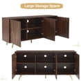 thumbnail image 4 of EDYO LIVING 63" Sideboard Storage Cabinet 3-Door Credenza Wide Buffet Cabinet for Living Room, Dining Room, Dark Walnut, 4 of 7