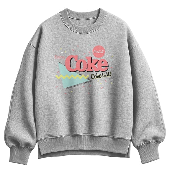 Coca-Cola - Coke 90S - Ladies Oversized Fleece Crew Sweatshirt