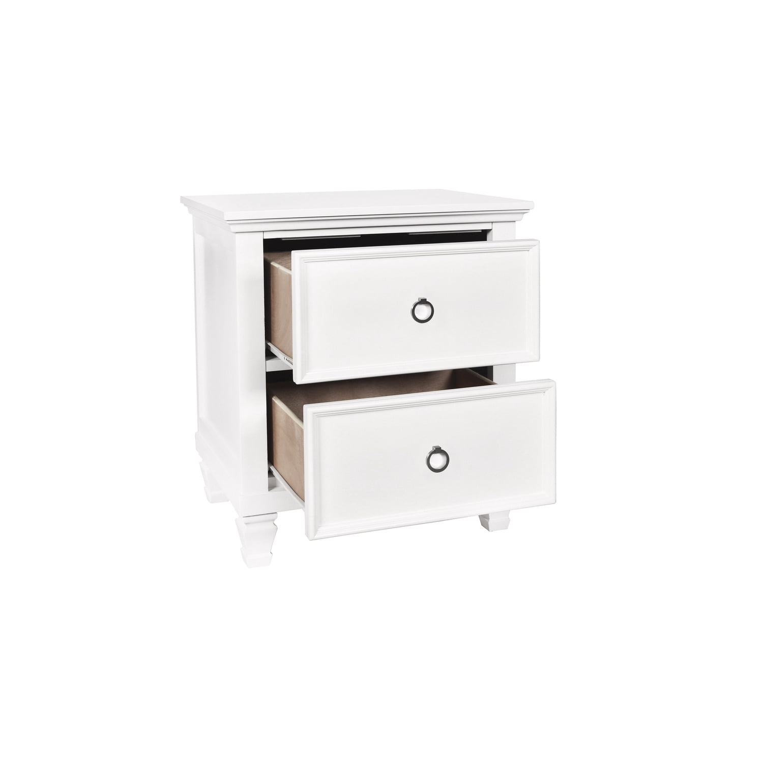 New Classic Furniture Nightstand with 2 Drawers, White