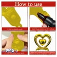 thumbnail image 6 of PMU Valentine's Day Heart Shaped Standing Open Heart Mylar Balloon18 Inch, Gold Pkg/1, 6 of 6