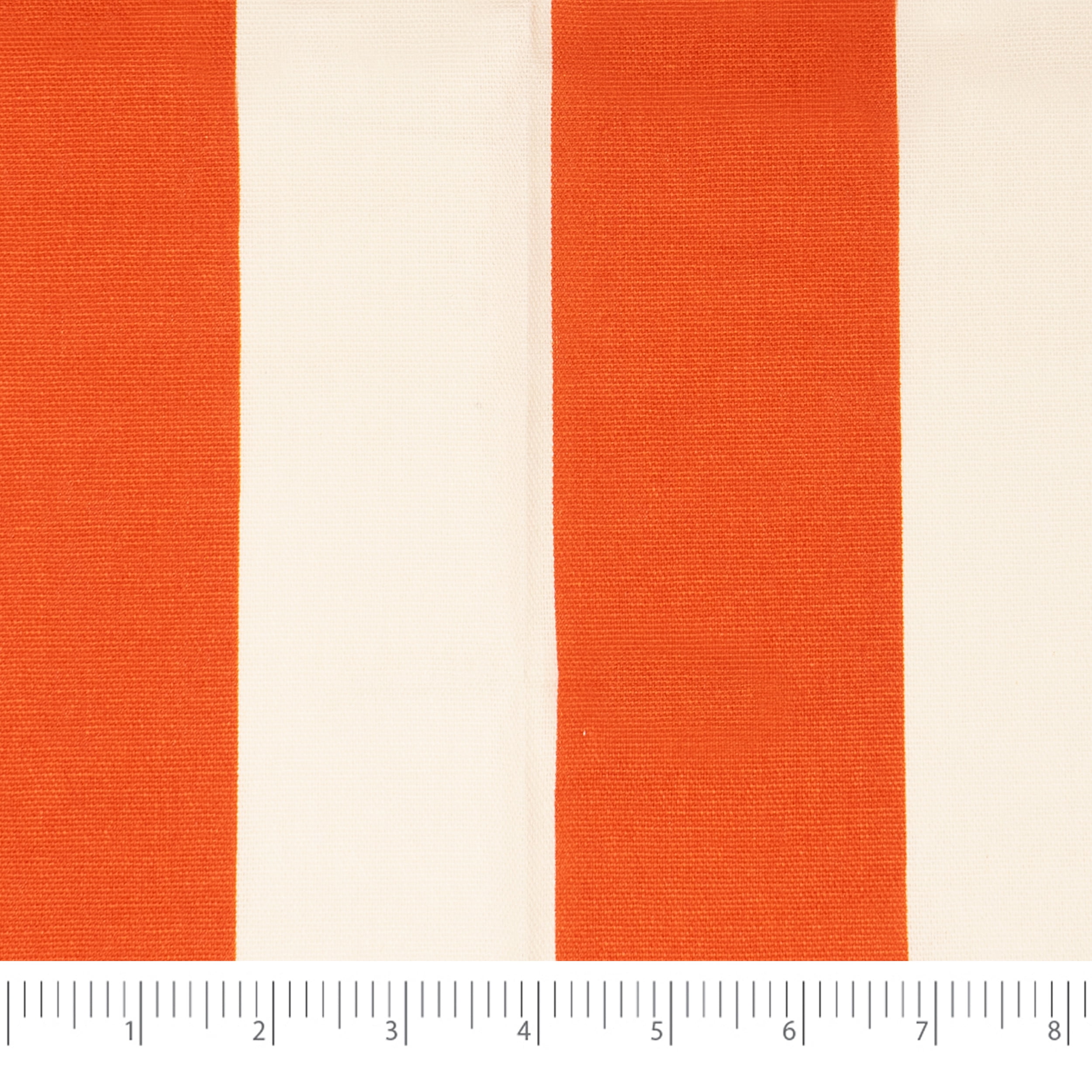 Waverly Inspirations 2 Yard Cut 100% Cotton Duck Print Fabric Stripe Orange, 45" Wide for Quilting & Sewing