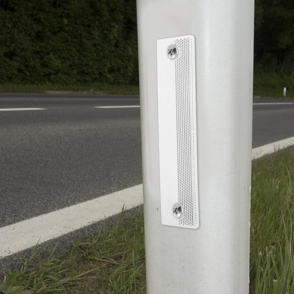 LOLIPPYY Set of 2 Trailer Reflectors White Acrylic Road Markers High Visibility for Nighttime Safety