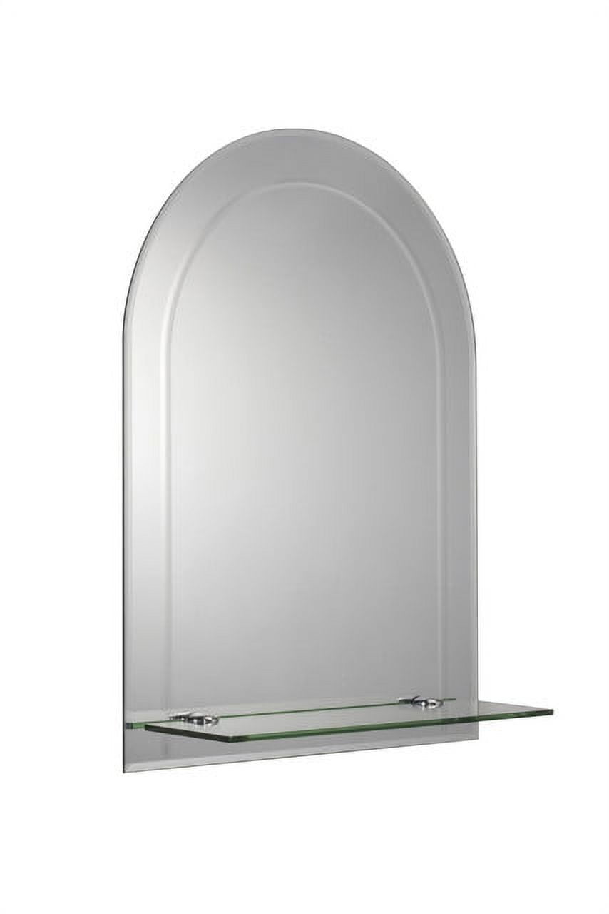 Croydex Fairfield Easy Install, Arch Bathroom Mirror with Single Shelf