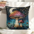 thumbnail image 6 of mushroom, crescent moon, starslinen throw pillowcase decoration pillowcase gifting preferred 20x20 inch cushion cover 2 sets sofa pillowcase sofa bedroom living room car, 6 of 8