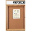 Aarco Products WBC2418RH 1-Door Enclosed Bulletin Boards with Header - Walnut