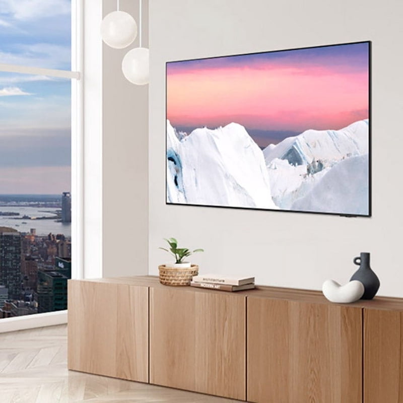 SAMSUNG 55" Class S90C OLED 4K Smart TV QN55S90CAFXZA 2023 display and camera view