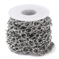thumbnail image 3 of Resistant 304 Stainless Steel Textured Twist Oval Link Chains Unwelded with Spool Stainless Steel color 13.5x10x1.7mm 9.5x7x1.7mm DIY, 3 of 3