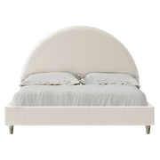 DG Casa Mila Full Boucle Arched Headboard Platform Bed