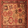 thumbnail image 1 of Ahgly Company Indoor Square Oriental Orange Industrial Area Rugs, 8' Square, 1 of 4