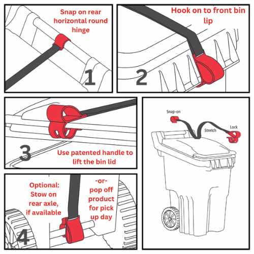 Trash Can Lid LOCK by BinClaw - SECURE YOUR BIN -