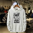 thumbnail image 3 of Chess Skull  Men‘s Fashion Casual Long Sleeved Hooded Loose Plus Size Pullover Hooded Street Sweatshirt, 3 of 7