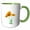 Green/White, variant on 3drose, Orange Poppy Artistic Design Vector, 15oz Mug