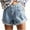 Blue, variant on ABATAB Women Denim Shorts Baggy High Waisted Summer Jean Shorts Trendy Roll up Hem Hot Jeans Shorts with Pockets