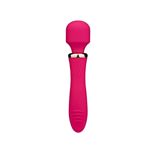 Vibrador de doble cabeza, 10 frecuencias, fuerte carga de choque, gran masajeador de masturbación, vibrador femenino