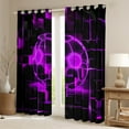 thumbnail image 2 of Erosebridal Ball Games Curtains Pack of 2 (38x54),Football Sport Curtains Pack of 2 (38x54),Pink Neon Light Ombre Geometry Curtains for Living Room,Super Cozy Room Decoration, 2 of 7