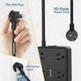 thumbnail image 6 of TROND Power Strip Surge Protector with USB, 10ft Long Extension Cord for 3 USB and 4 Outlets Black, 6 of 7