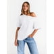 thumbnail image 5 of Tops de Mujer con Hombros Descubiertos, Camisetas Oversize de Corta, Ropa Informal de Moda de y Verano 2025. L, 5 of 8