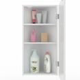 thumbnail image 6 of Eclife 24" Corner Medicine Cabinet with Mirrored Door, Triple Shelf, White, 6 of 9