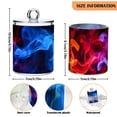 thumbnail image 3 of Blue and Red Flame Mixture Translucent Plastic Cans Storage Canisters with Lid Set of 2, 3 of 7