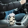 thumbnail image 4 of Pigsaly Autumn Maple Leaves 40oz Stainless Steel Vacuum Insulated Tumbler With Lid And Straw Vintage Fall Tumbler With Handle Double Wall Vacuum Travel Coffee Mug Water Bottle For Women Men Kids, 4 of 6