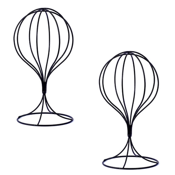 2 Pieces Modern Metal Hat Stands  Stable Cap Rack Wigs Holder Hat Display Stand Adult Hat Rack Hat Model Stand