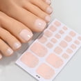 thumbnail image 6 of 22Tips French Black Baking-free Toe Nail Stickers With Glitter Long E3M4, 6 of 7
