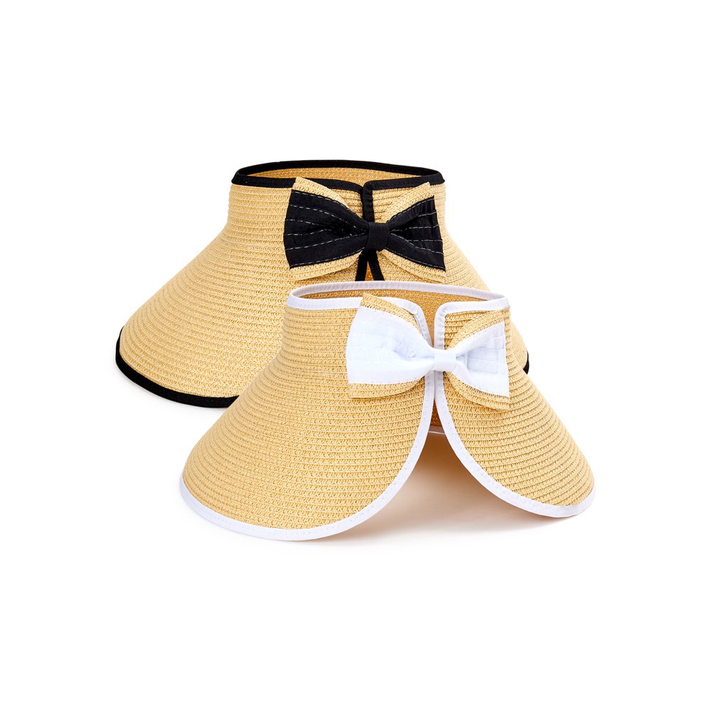 Time and Tru Time and Tru Women's Rolled Packable Visors, 2 Pack