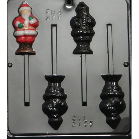 2155 Santa Pop Lollipop Chocolate Candy Mold