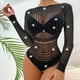 thumbnail image 5 of Gibobby Ropa sexy de mujer para sexo Conjunto de lencería de Brasier y pantaleta de Encaje y Transparencias(Negro, Talla única), 5 of 5